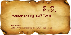 Podmaniczky Dávid névjegykártya